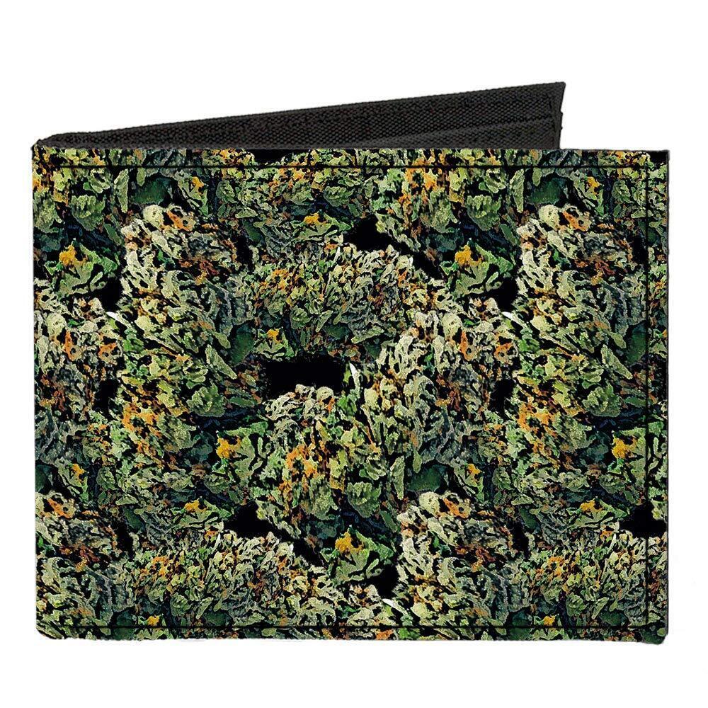 1550 Standard Canvas Bifold Wallet Weed, 4.0" x 3.5"